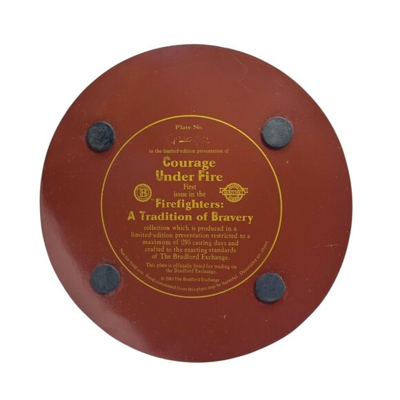 Bradford Exchange “Courage Under Fire” Limited Edition Firefighter Statue 10" - Picture 7 of 8